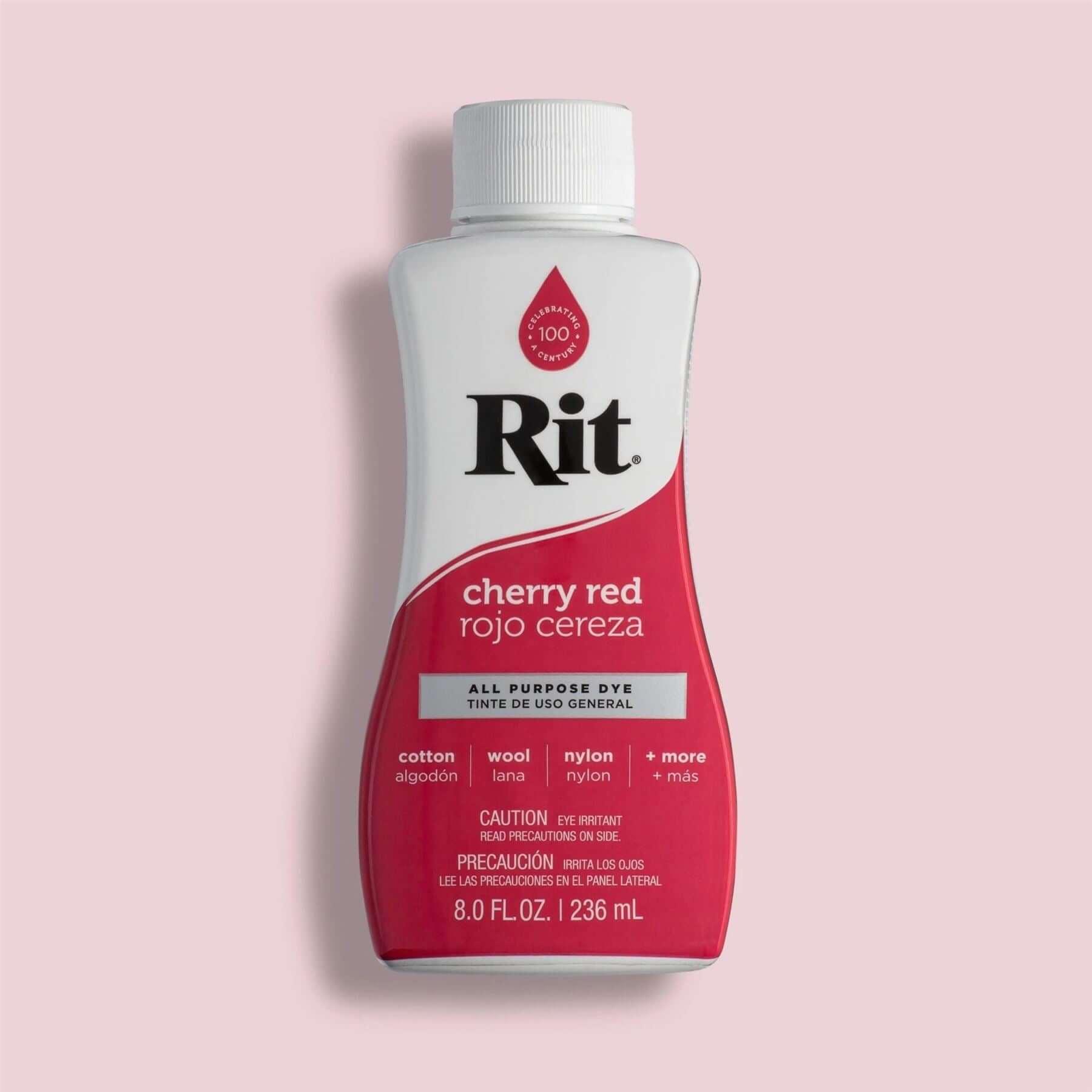 Rit Dye Liquid 8oz Bottle - Cherry Red - Funky Home Crafts