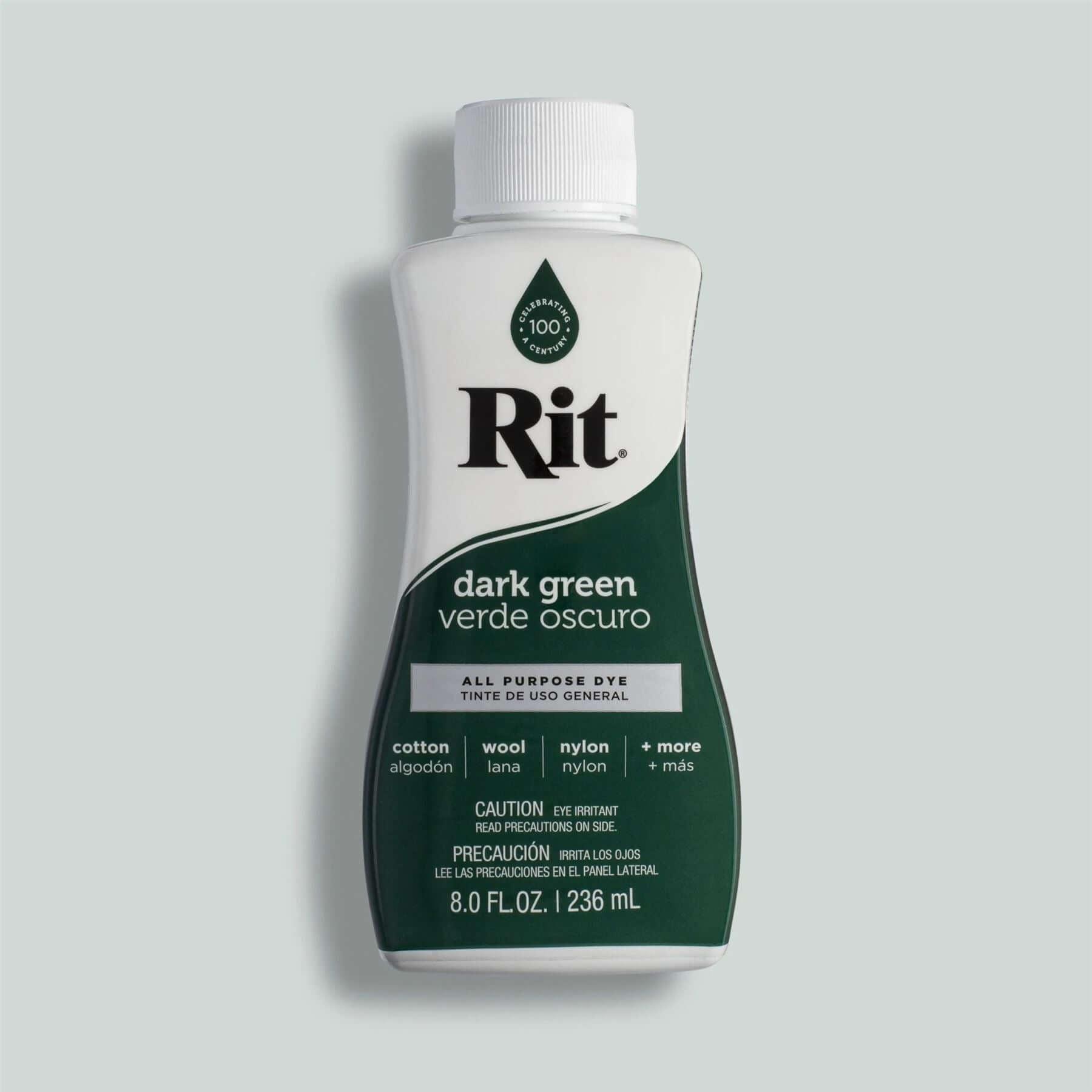 Rit Dye Liquid 8oz Bottle - Dark Green - Funky Home Crafts