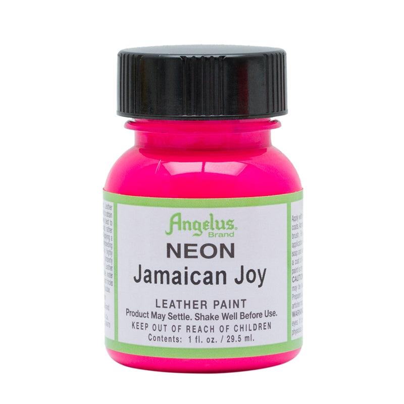 Angelus Leather Paint Neon Jamaican Joy 29.5ml - Funky Home Crafts