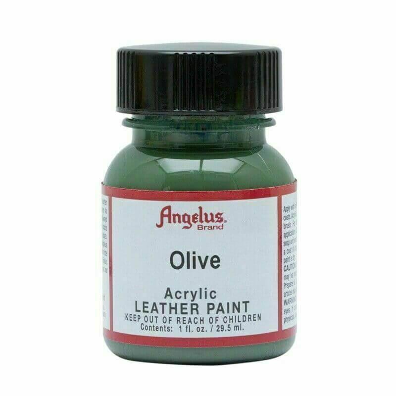 Angelus Leather Paint - Olive - Funky Home Crafts