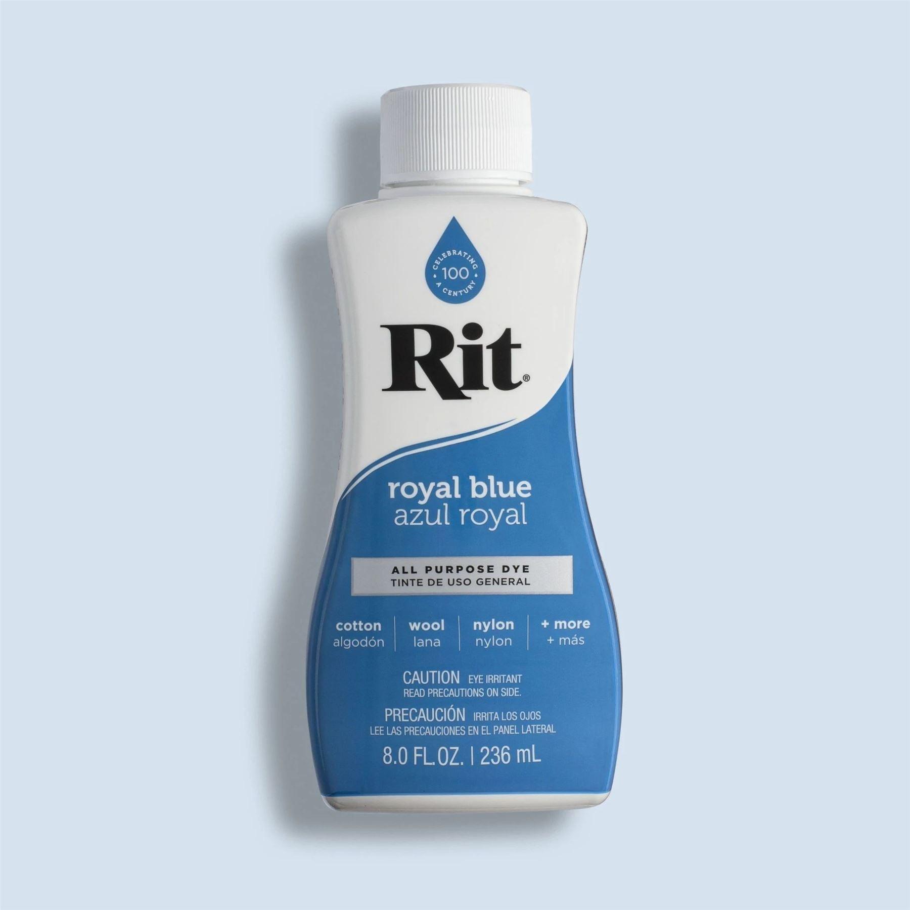 Rit Dye Liquid 8oz Bottle - Royal Blue - Funky Home Crafts