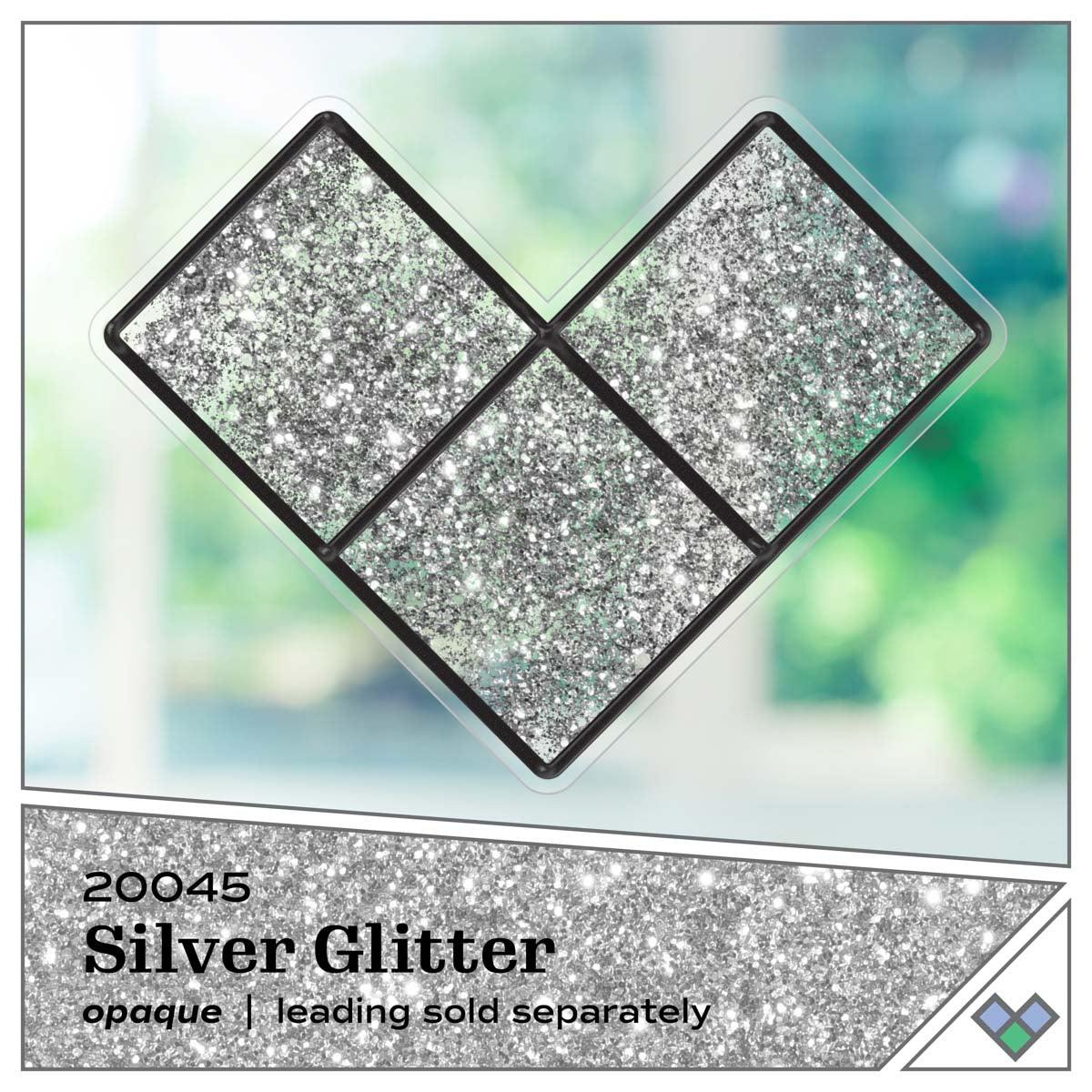 Gallery Glass Paint 59ml - GLITTER Silver - Funky Home Crafts