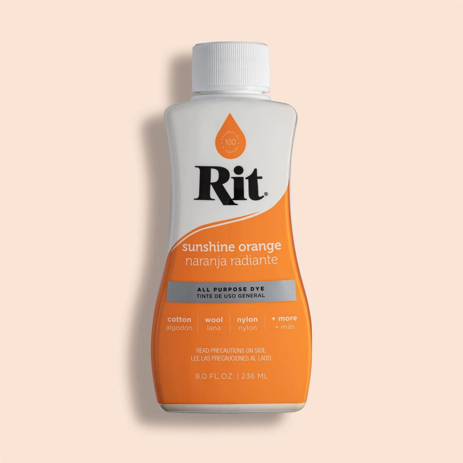 Rit Dye Liquid 8oz Bottle - Sunshine Orange - Funky Home Crafts