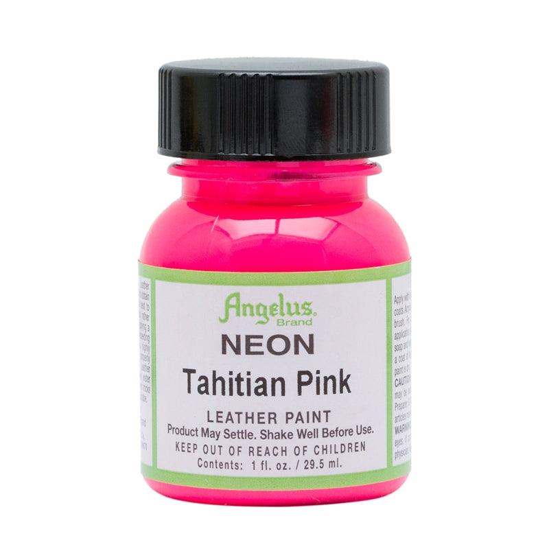 Angelus Leather Paint Neon Tahitian Pink 29.5ml - Funky Home Crafts