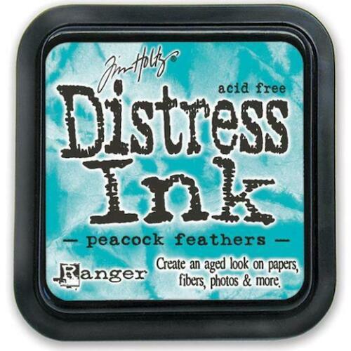 Tim Holtz Ranger Distress Ink Pad 3" x 3" - Peacock Feathers